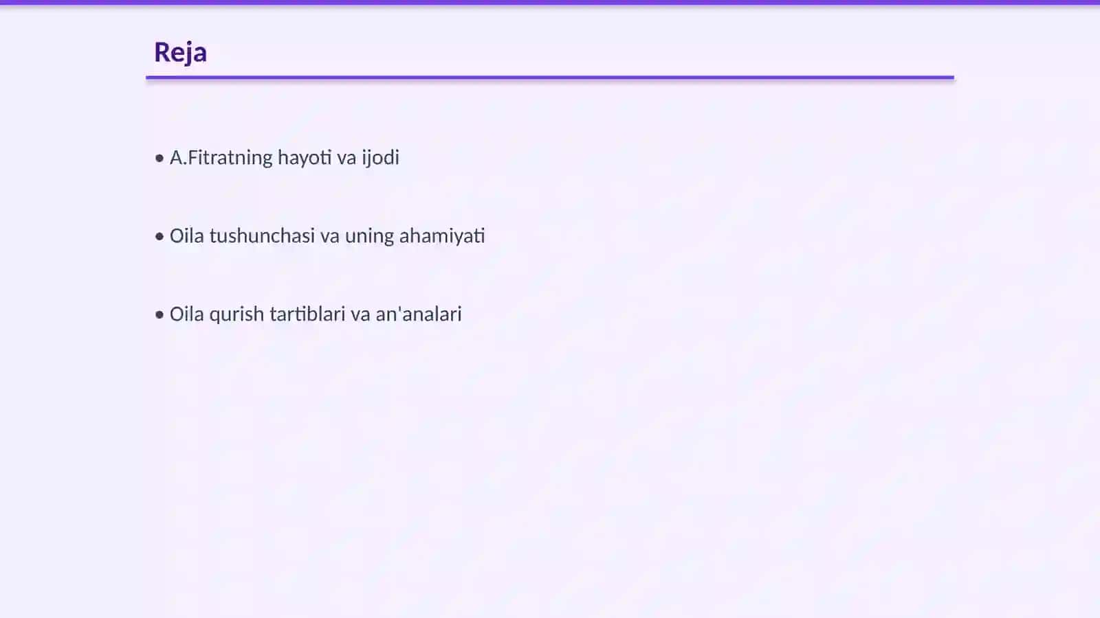A.Fitratning “Oila asari”dagi oila qurish tartiblari va farzand tarbiyasiga oid gʻoyalarboʻyicha esse tayyorlash 2