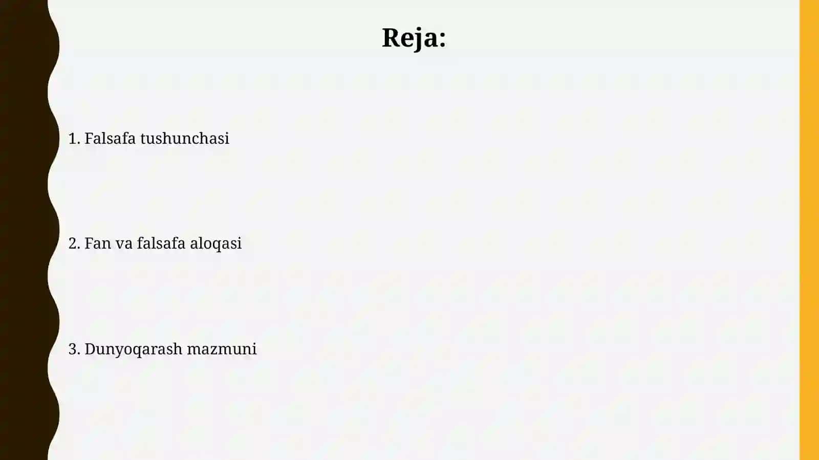 Falsafaning fan va dunyoqarashga doir mohiyati 2