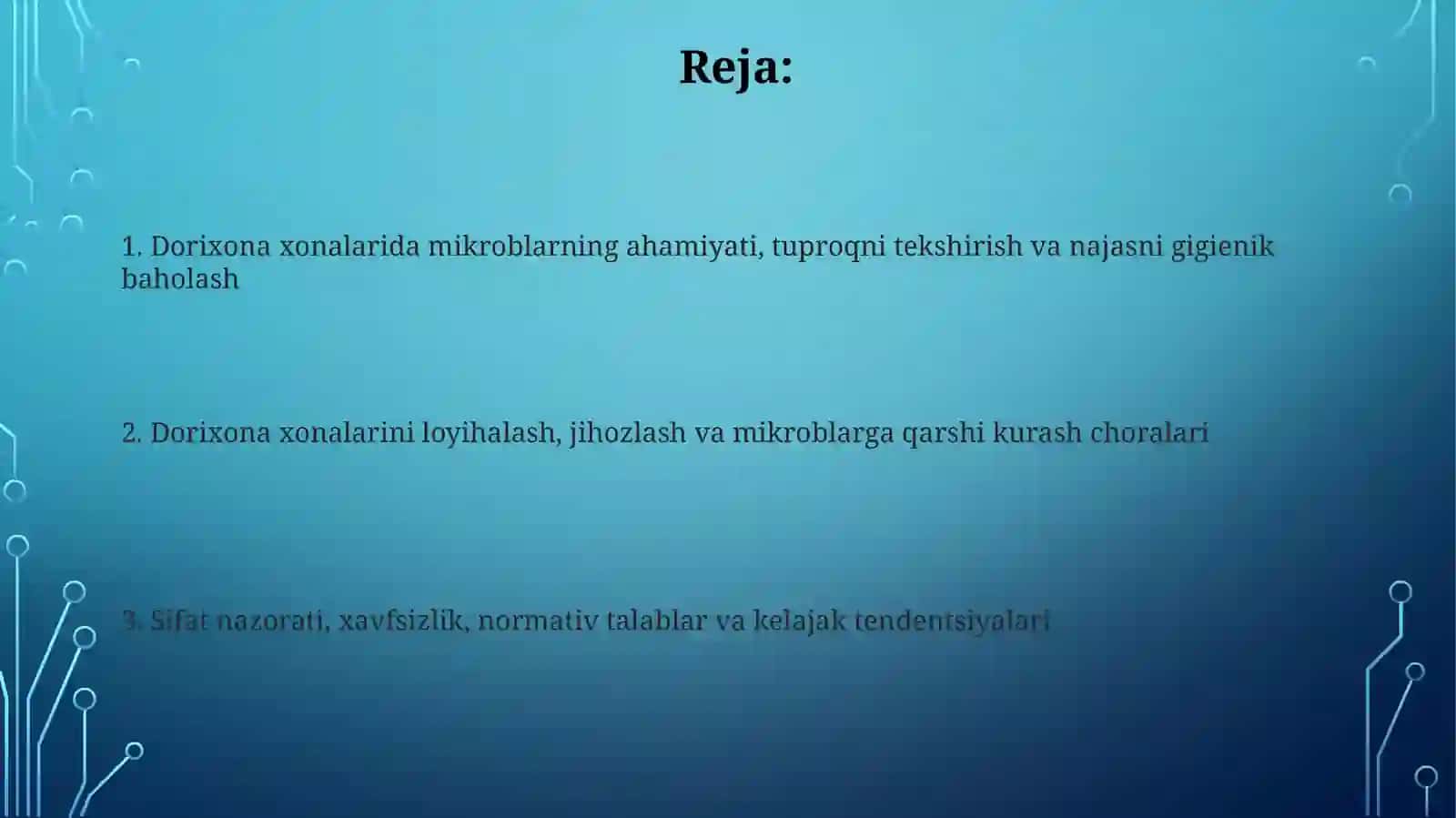 Dorixona xonalari mikroblaring axamyati tuproqni tekshirish va ungz giygenik baxo berish 2