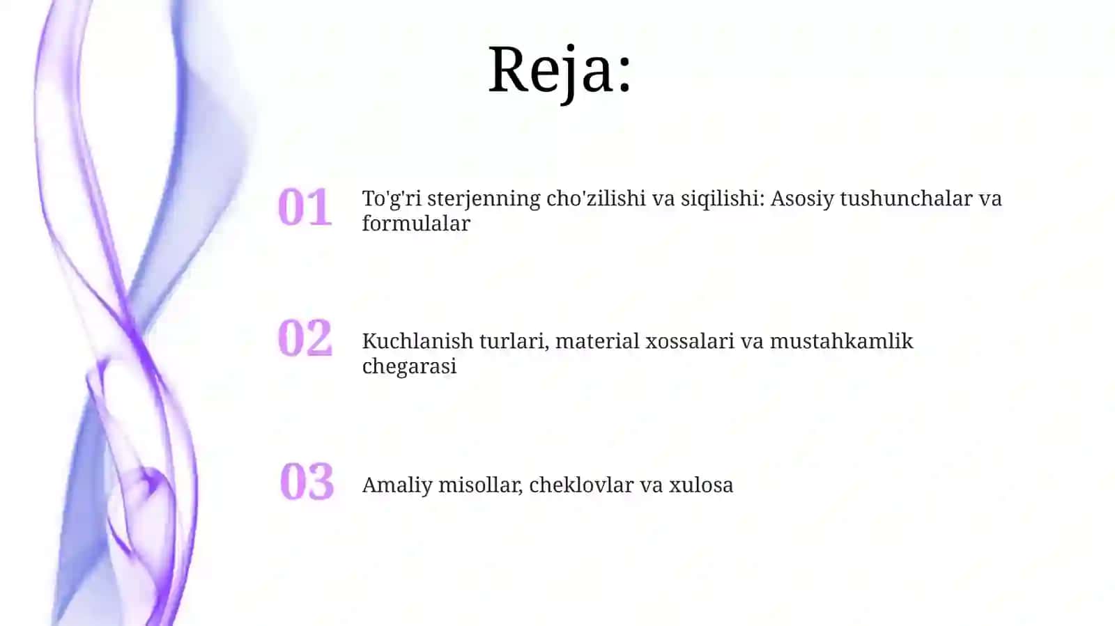 To'g'ri sterjenning cho'zilishi va siqilishi: Asosiy tushunchalar va formulalar 2