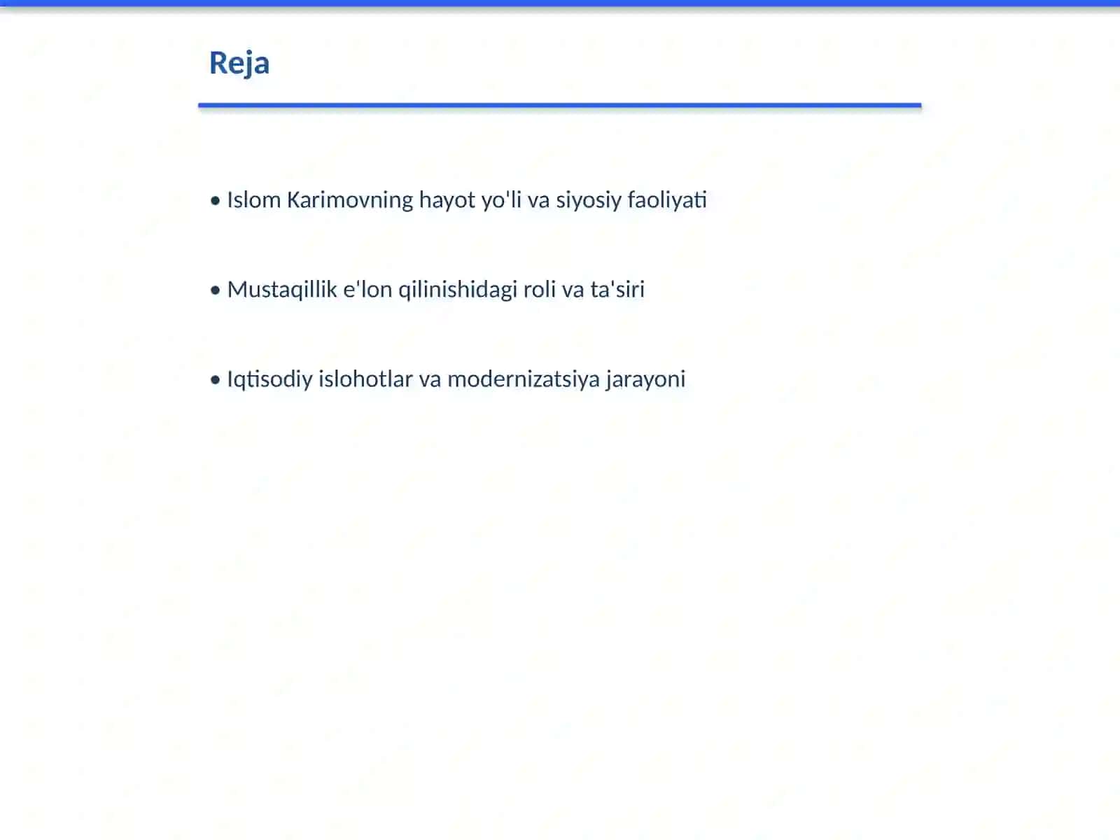 O'zbekistonning eng yangi tarixi 2
