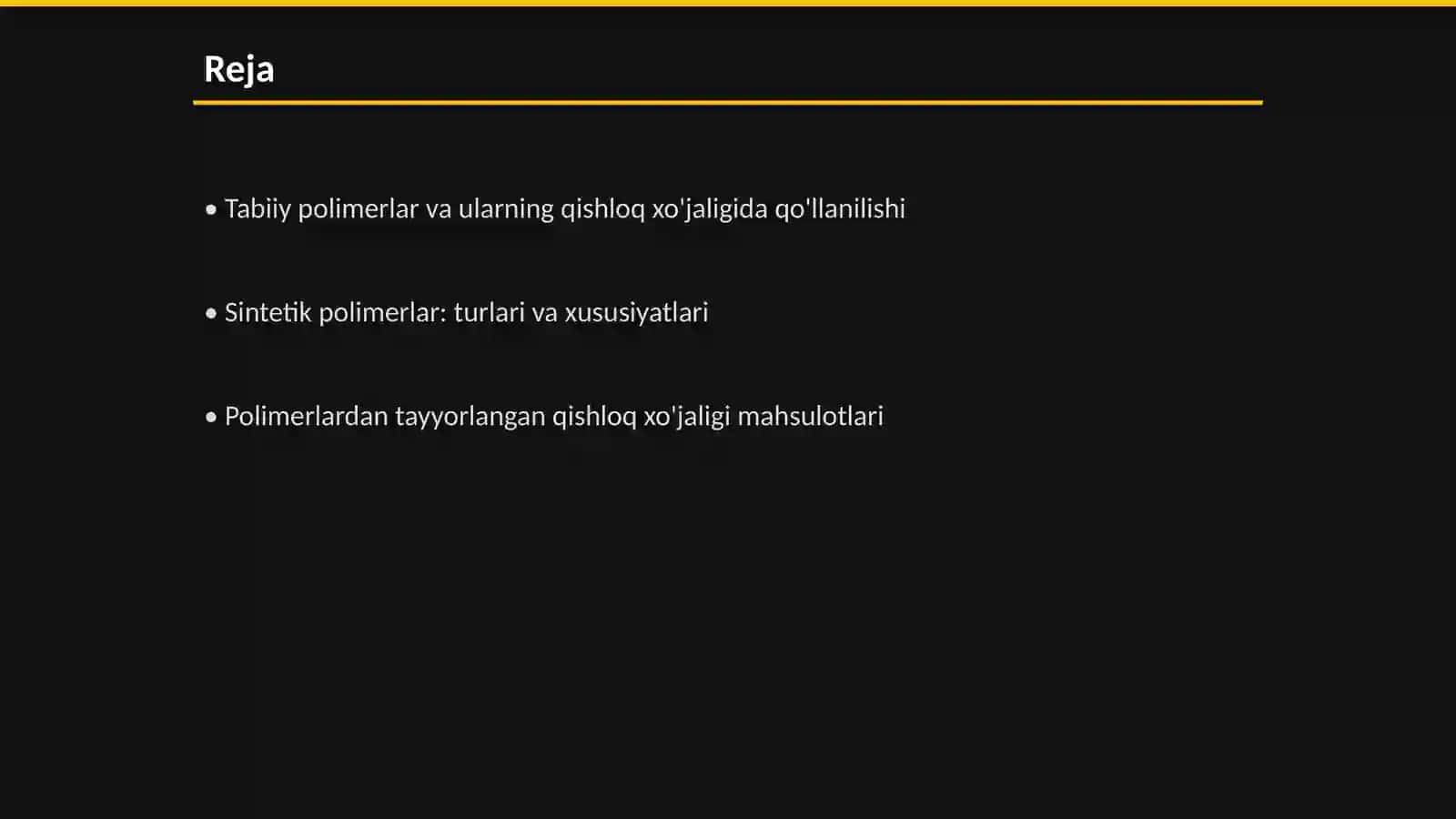Tabiiy va sintetik polimerlar asosida qishloq xo'jaligi uchun muhim yangi predmetlar ishlab chiqarish 2