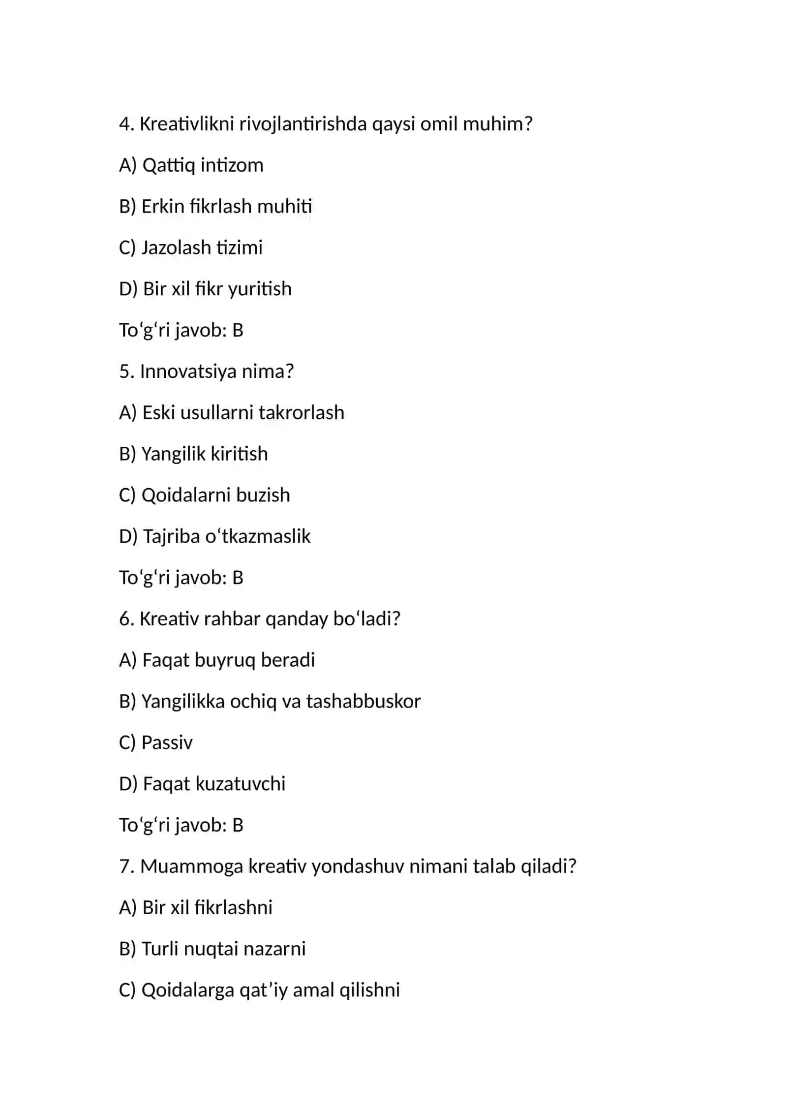 Boʻlajak rahbarning kreativ malakasini oshirish texnologiyalari 2