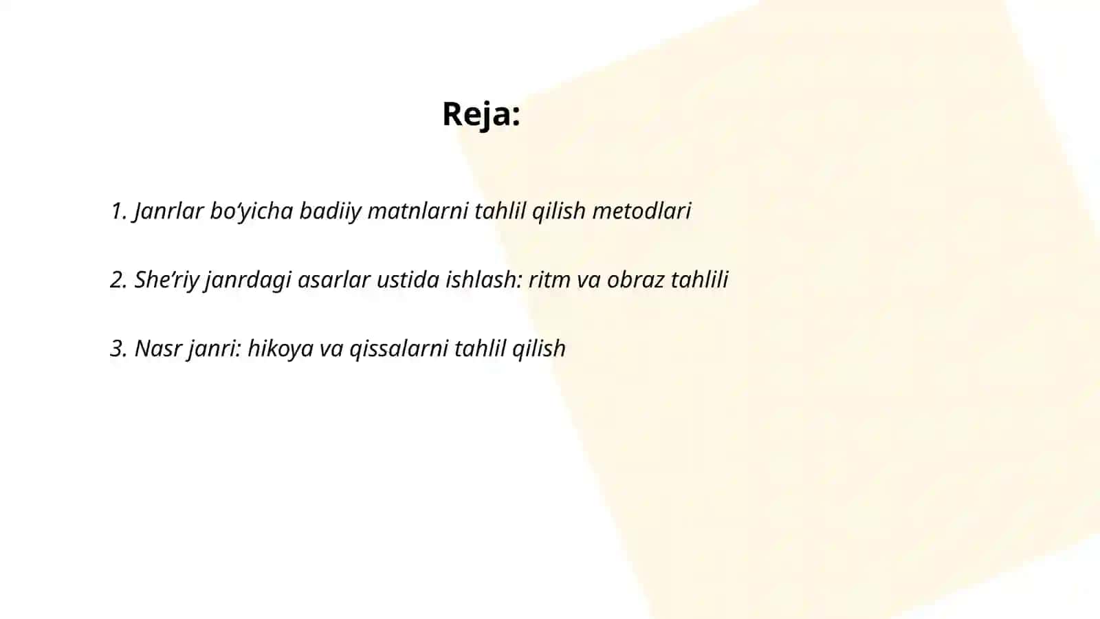 Janrlar bo‘yicha badiiy matnlarni tahlil qilish metodlari 2