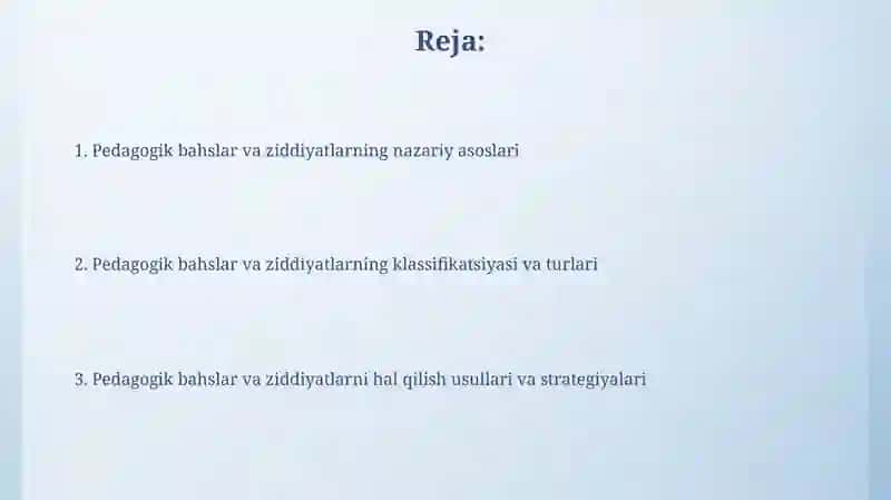 Pedagogik nizolar va ziddiyatlarni falsafiy, pedagogik-psixologik tasnifi 2