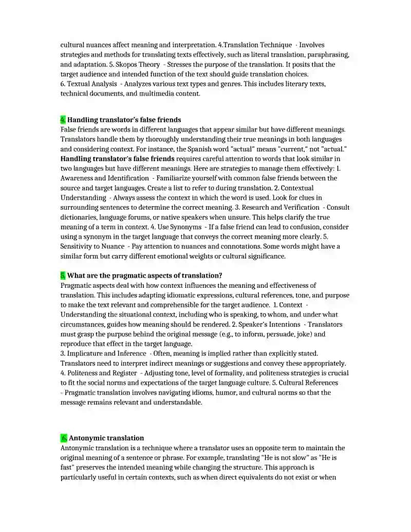 Glossing technique in translation 2
