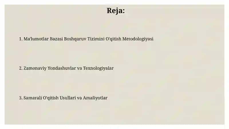Zamonaviy Yondashuvlar va Texnologiyalar 2