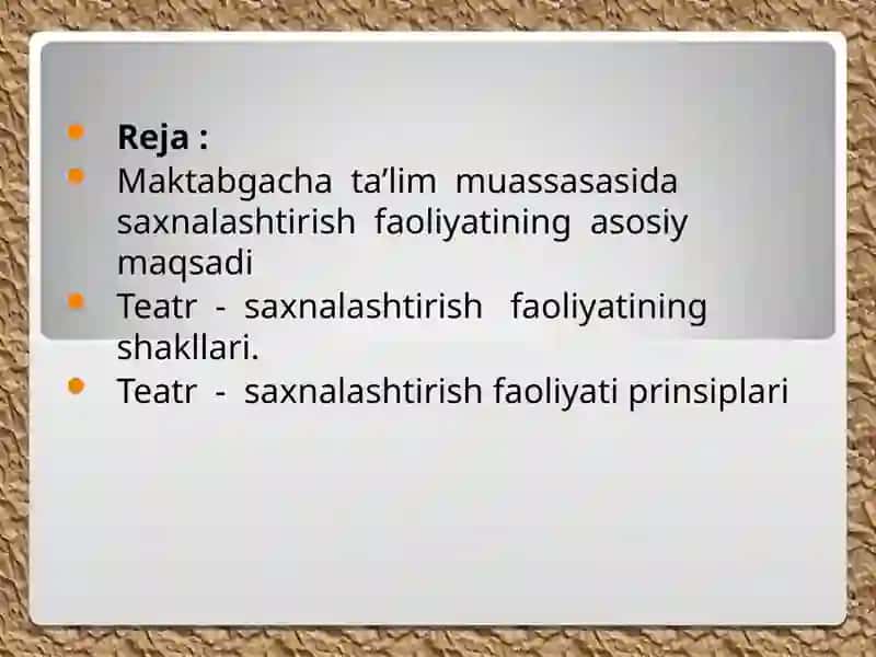 MAKTABGACHA TA’LIM MUASSASASIDA SAXNALASHTIRISH FAOLIYATININGAHAMIYATI 2