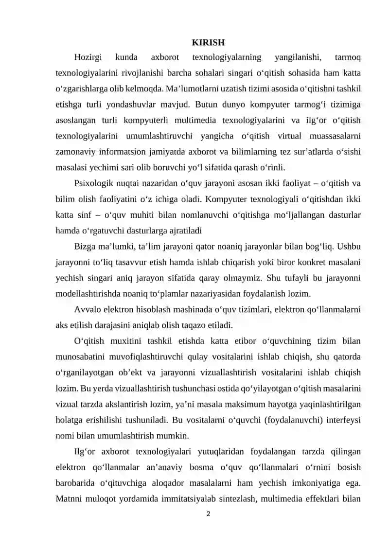 KOMPYUTER GRAFIKASINING TASNIFI VA RIVOJLANISH ISTIQBOLLARI 2