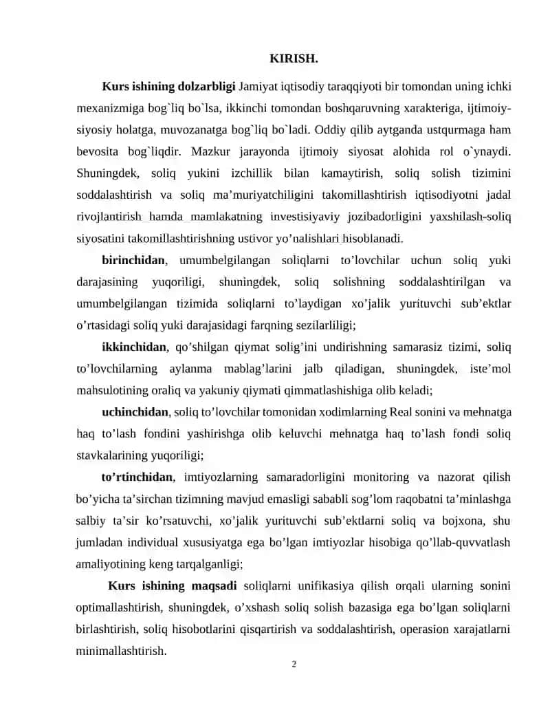 ZAMONAVIY SOLIQ SIYOSATI VA UNING DASTAK VOSITALARI 2
