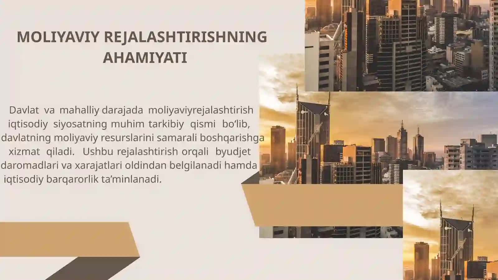 Davlat va mahalliy darajada moliyaviy rejalashtirishning nazariyasi 2