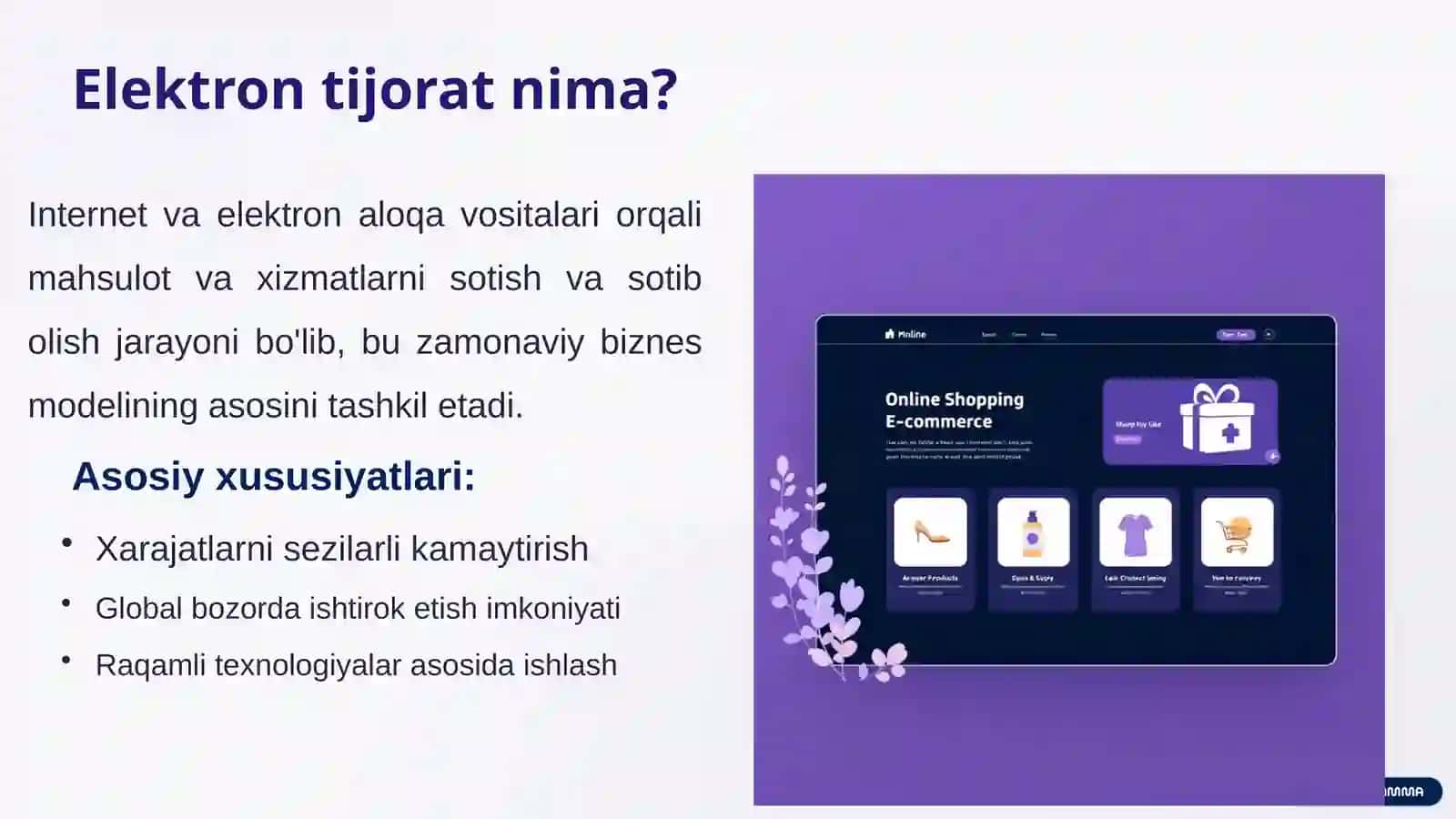 Buxgalteriya xisobini avtomatlashtirish va elektron tijorat texnologiyalari va internet tijorati 2