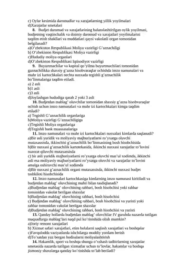 Budjet tashkilotlari shartnomalari 2