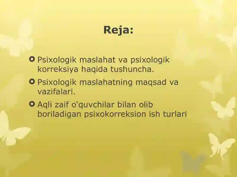 Psixologik maslahat va psixologik korreksiya haqida 2