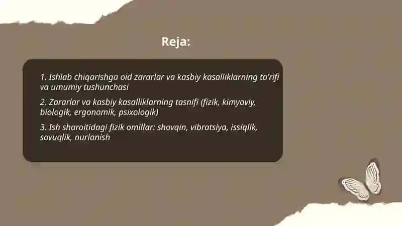 Ishlab chiqarishga oid zararlar va kasbiy kasalliklar haqida tushuncha 2