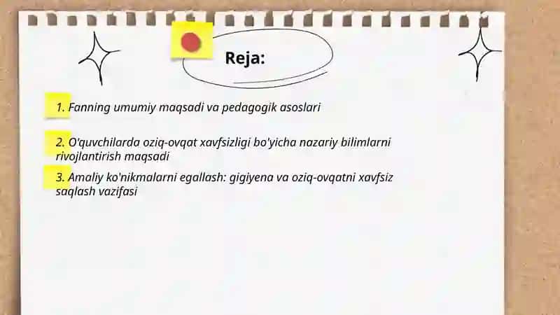 Oziq-ovqat xavfsizligiga asoslari 2
