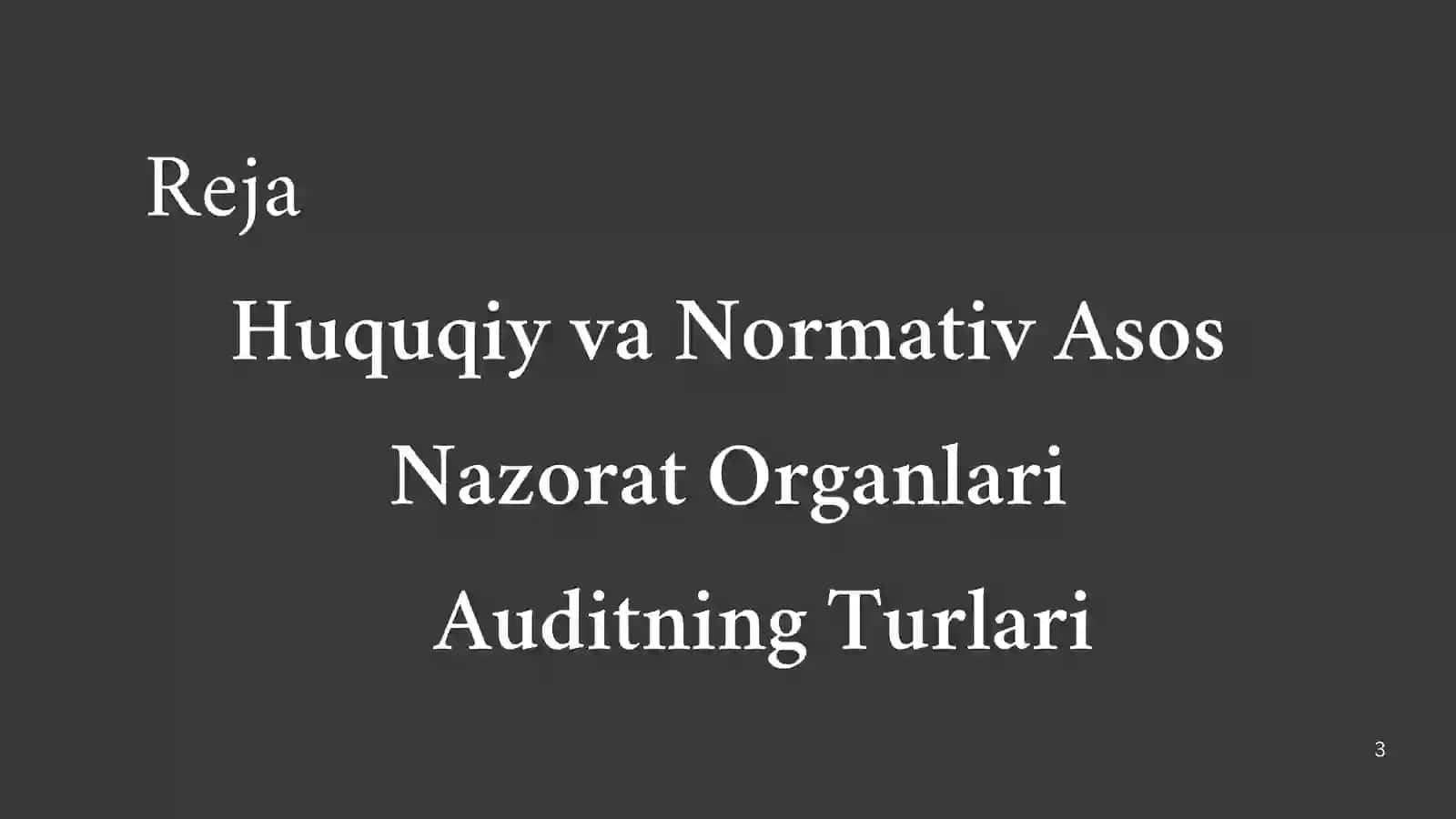 audit haqida malumot 2