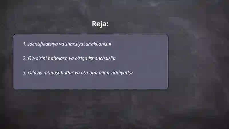 O‘spirinlik (yuvenal) davri shaxs rivojlanishi muammolari 2