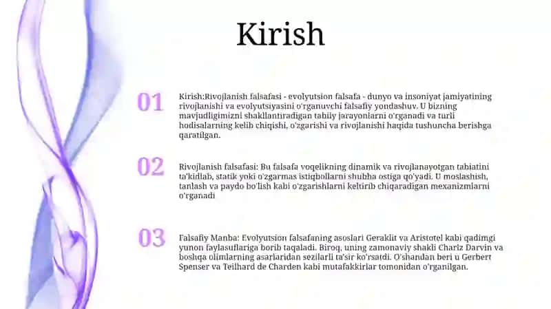 Rivojlanish Falsafasi 2
