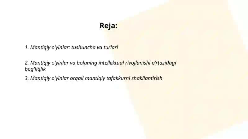 Mantiqiy o'yinlar va bola intelektual rivojlanishidagi ahamiyati 2