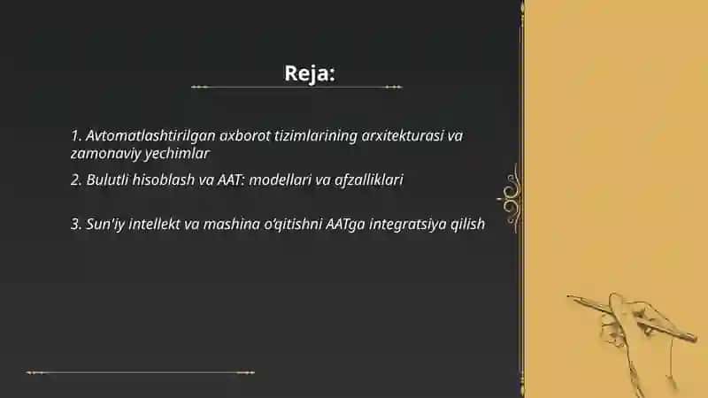 Avtomatlashtirilgan Axborot Tizimlari: Zamonaviy Yechimlar va Afzalliklar 2