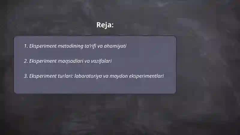 Eksperiment metodi 2