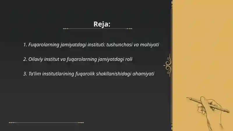 Fuqarolarning jamiyatdagi inistuti Jadıra 2
