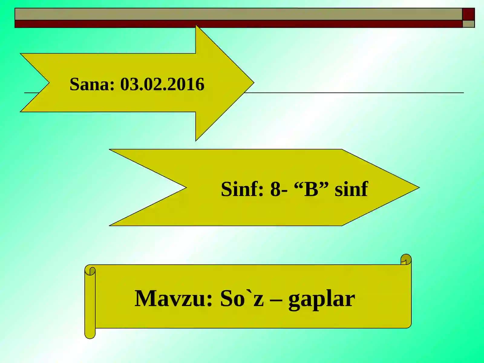 So`z - gaplar darsi 2