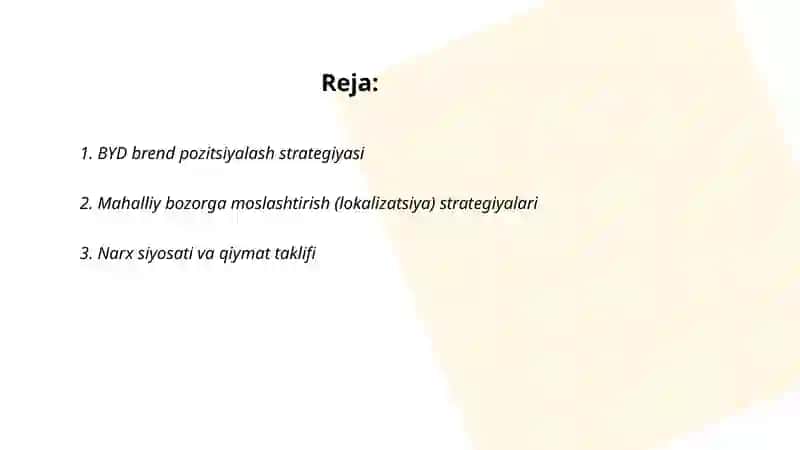 BYD Ning marketing strategiyalari 2