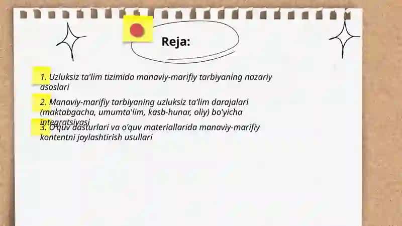 Uzliksiz talim tizmida manaviy-marifiy tarbiyaning roʻli 2