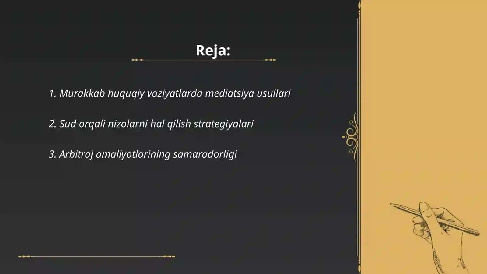 Murakkab huquqiy vaziyatlarda mediatsiya usullari 2