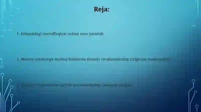 Maxsus yordamga muhtoj bolalarda shaxsiy rivojlanishning o'ziga xos xususiyatlari 2