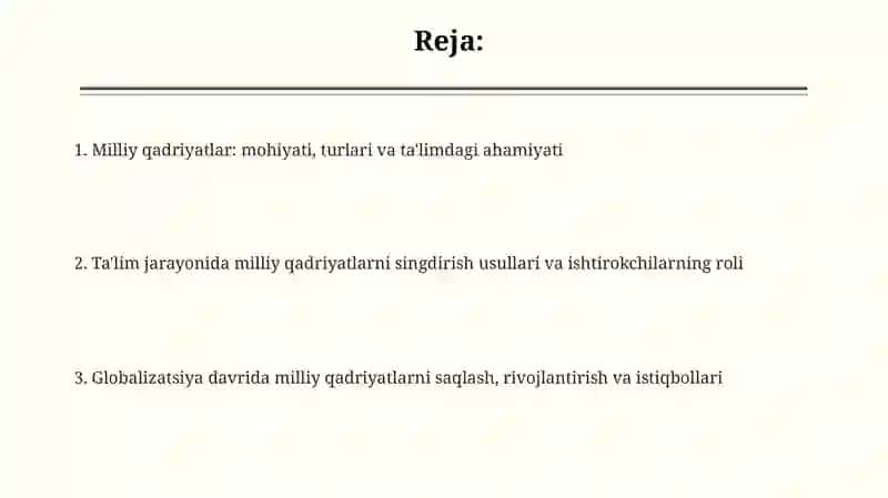 Ta’lim-tarbiya jarayonida milliy qadriyatlarning o‘rni 2