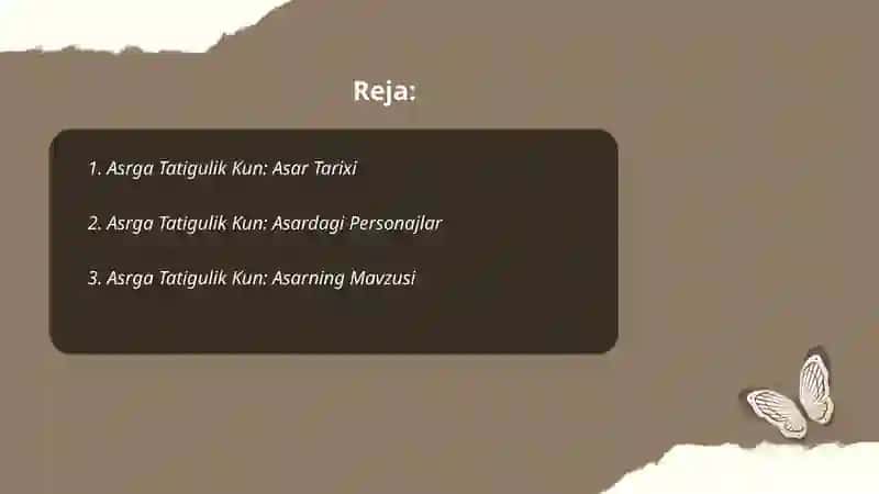 Asrga Tatigulik Kun: Asar Tarixi 2