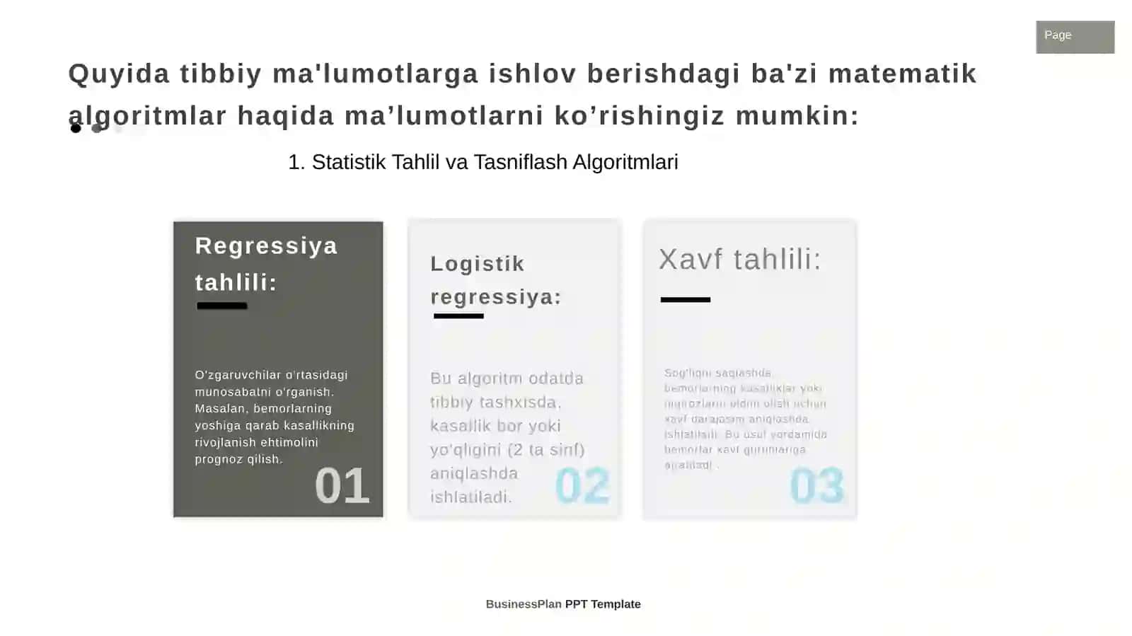 Tibbiy maʼlumotlarga ishlov berishning matematik algoritmlari 2