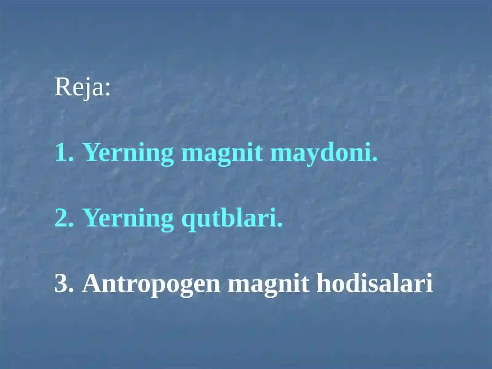 Yerning magnit maydoni 2