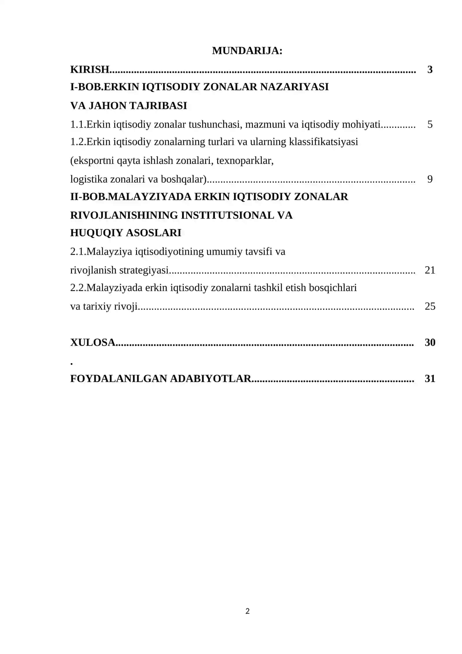 MALAYZIYADA IQTISODIY O‘SISHNI RAG‘BATLANTIRISHDA ERKIN IQTISODIY ZONALARNING O‘RNI 2