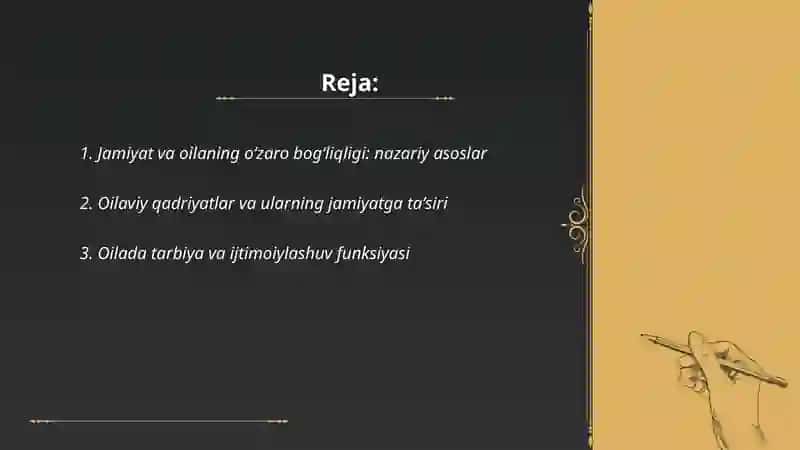 Jamiyat va oilaning oʻzaro bogʻliqligi: nazariy asoslar 2