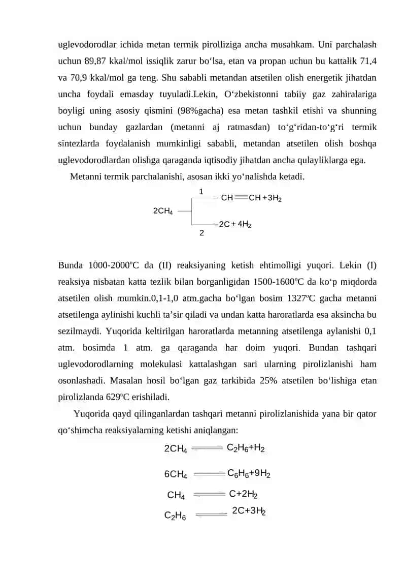 Atsetilen asosida oddiy efir sintezi. 2