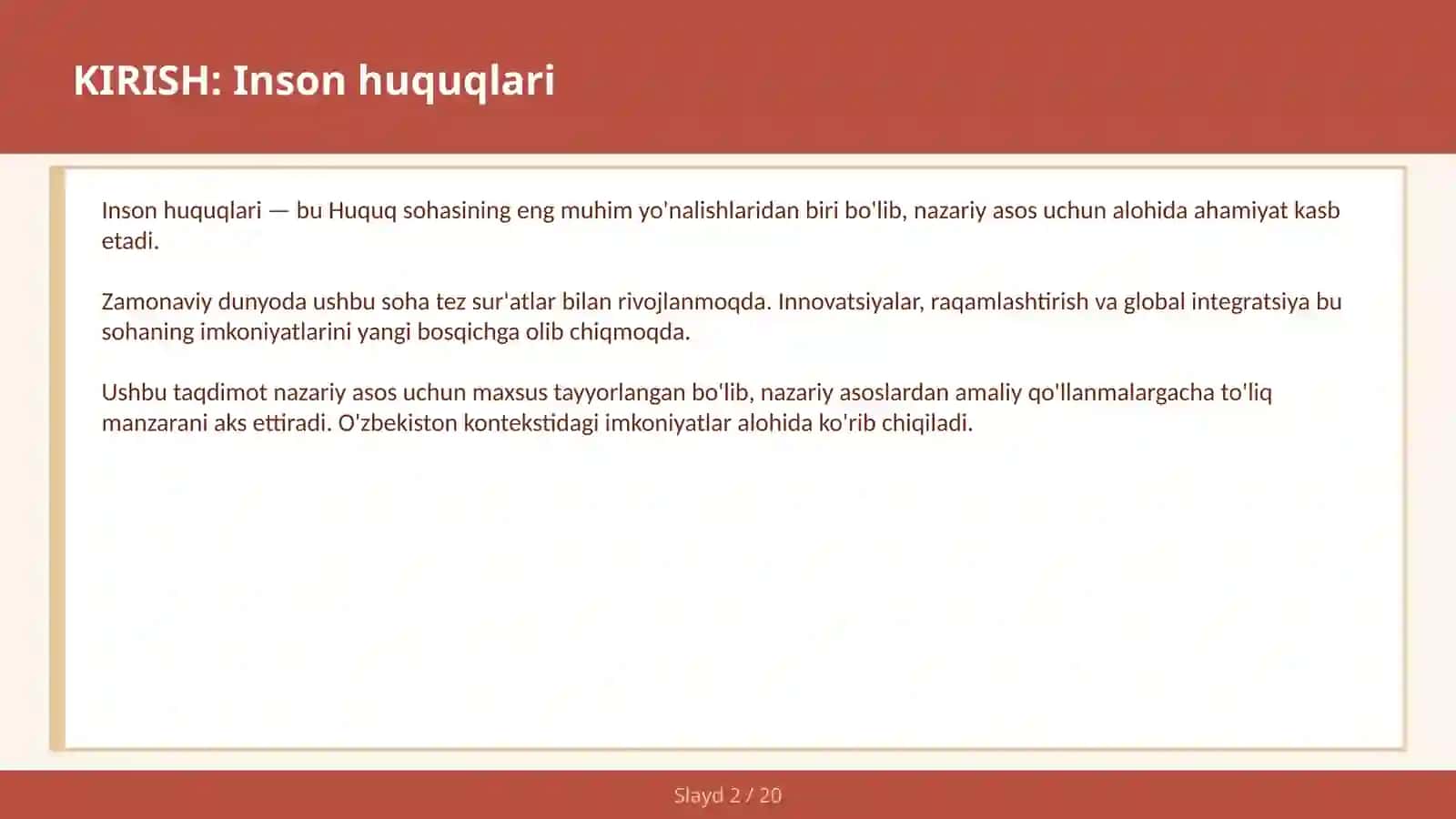 Inson huquqlari 2