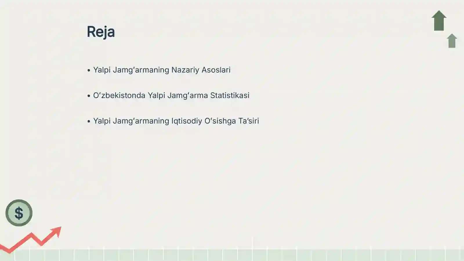 Yalpi Jamgʻarma: Asosiy Tushunchalar 2