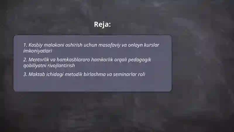 Hozirgi kunda o‘qituvchilar pedagogik qobiliyatini shakllantirish imkoniyatlari 2