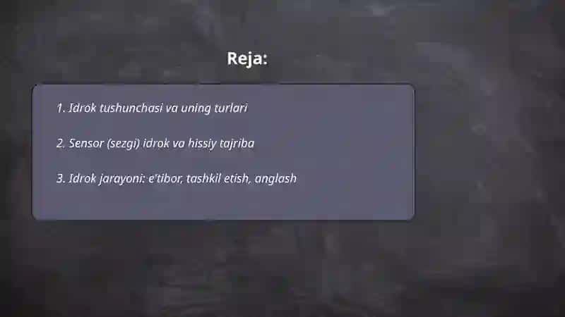 Idrok va xayol 2