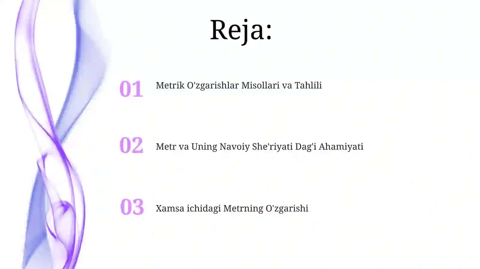 Metrik O'zgarishlar Misollari va Tahlili 2