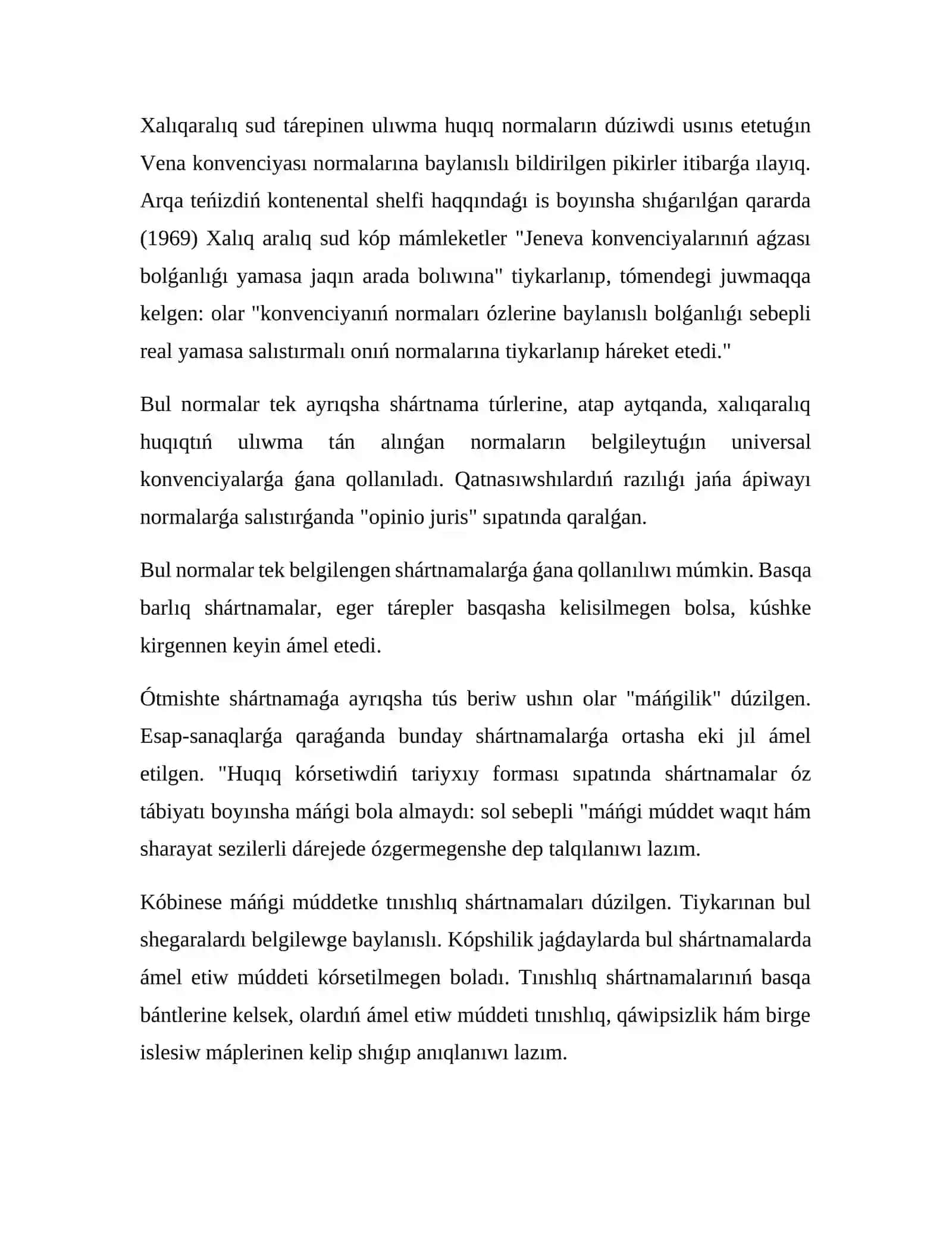 Xalıqaralıq shártnamalardıń waqıt hám aymaq boyınsha ámel etiwi 2