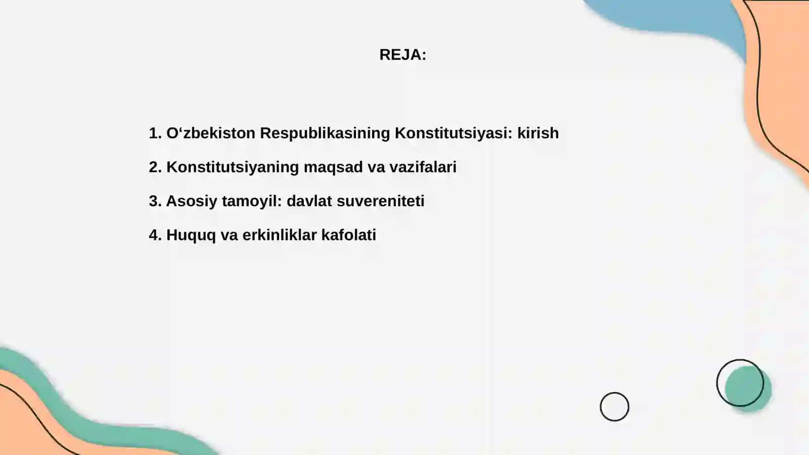Oʻzbekiston Respublikasining Konstitutsiyasining asosiy tamoyillari 2