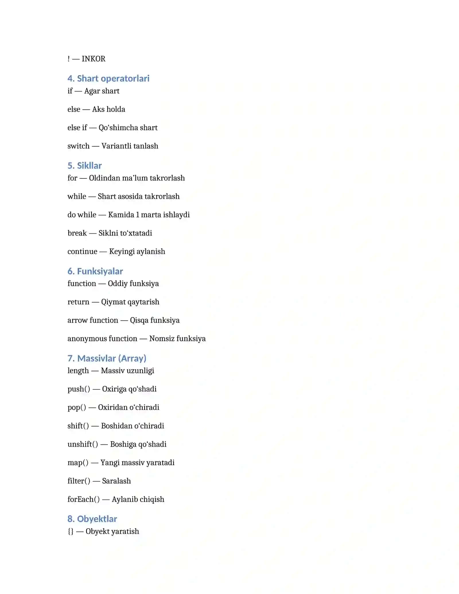 JAVASCRIPT (IZOHLAR BILAN TO‘LIQ QO‘LLANMA) 2