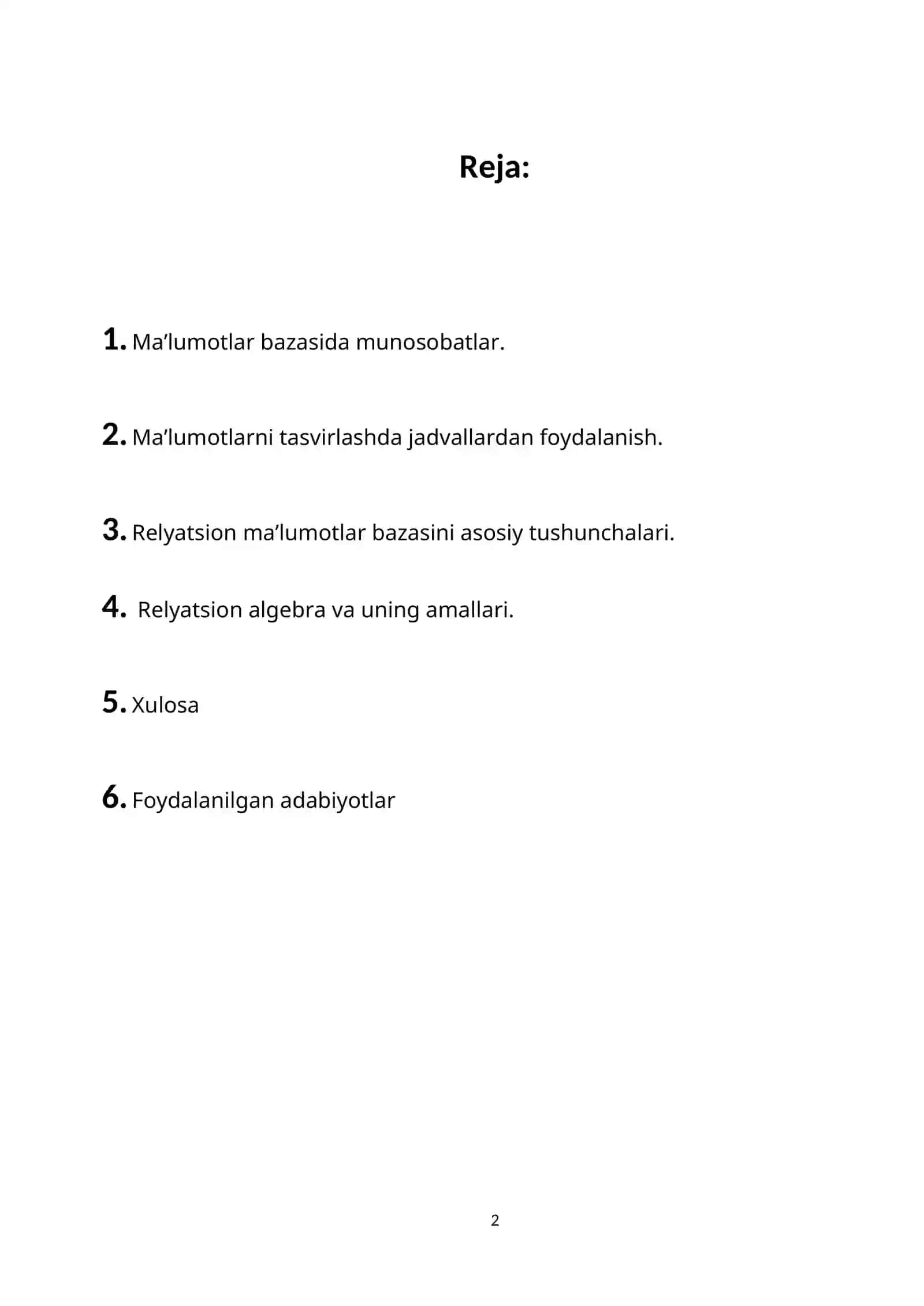 Relyatsion algebra va uning amallri 2