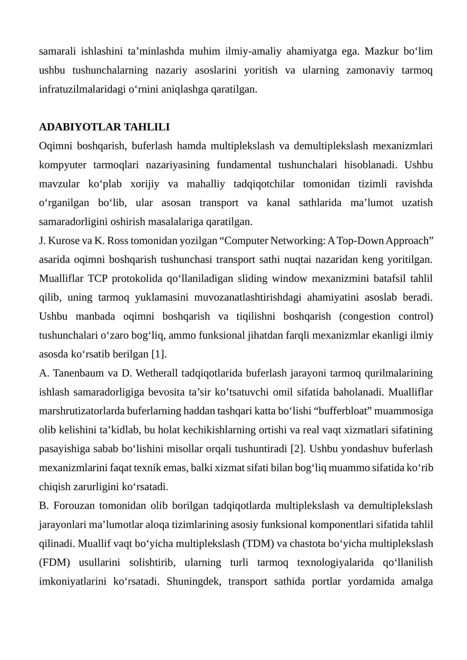 Oqimni boshqarish va buferlash. Multiplekslash va demultiplekslash 2
