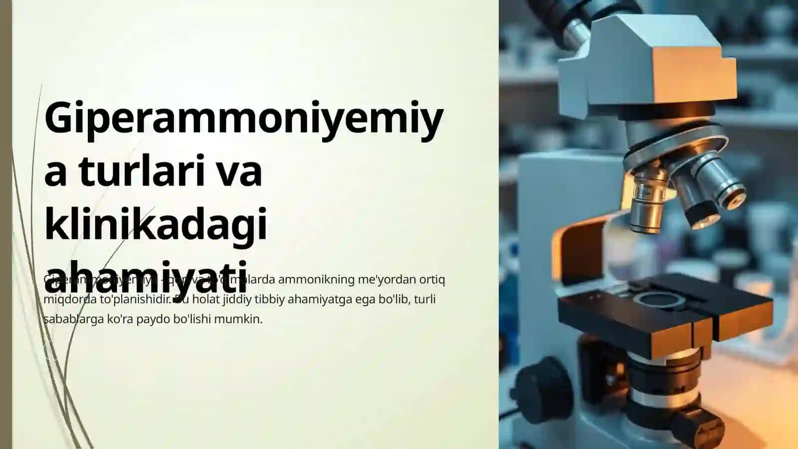 Giperammoniyemiya turlari va klinikadagi ahamiyati 2